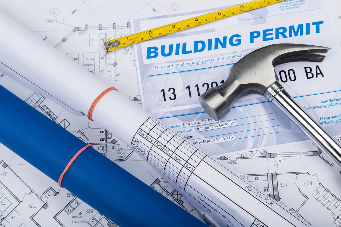 Building Permit and Blueprints